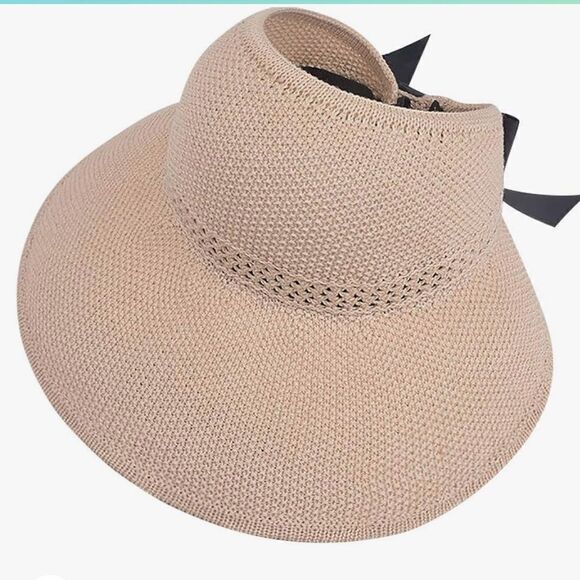 Foldable Straw Sun Visor Hat - Picture 7 of 9